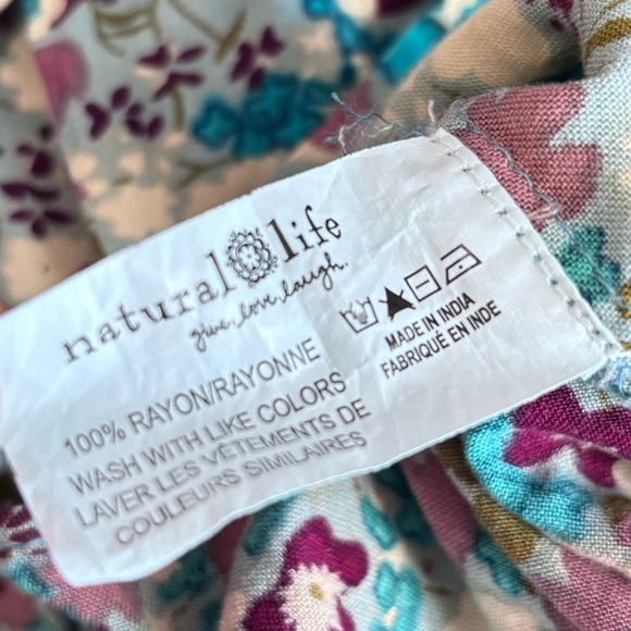 NATURAL LIFE Floral Dress - Blue and Red - Picture 9 of 16